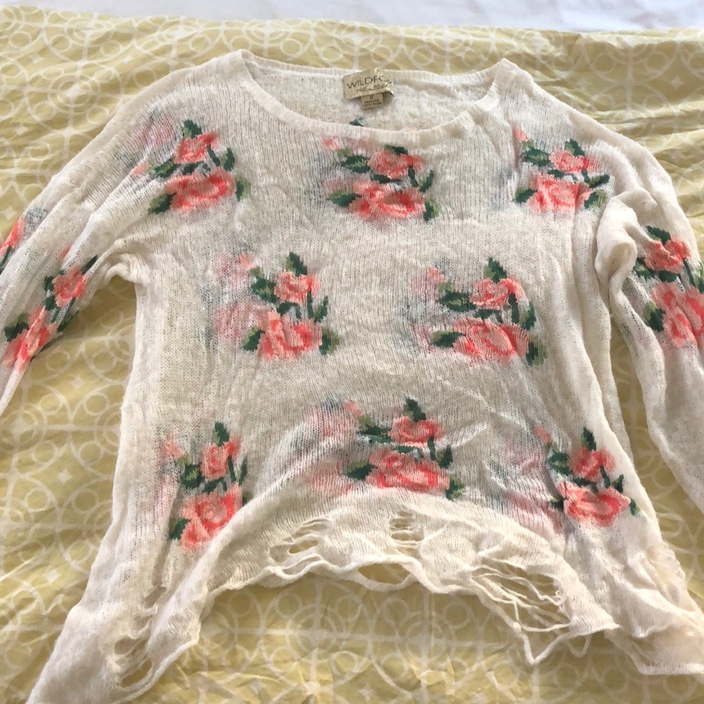 Wildfox Prairie Rose Lennon Sweater OUT OF STOCK